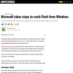 Microsoft takes steps to scrub Flash from Windows