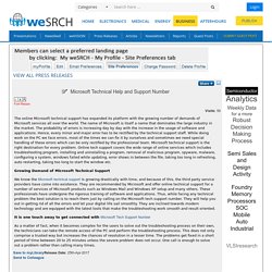 Microsoft Technical Help and Support Number, Business - weSRCH