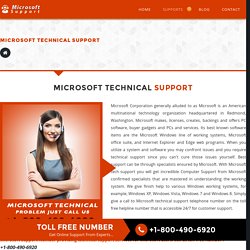 Microsoft Technical Support +1-800-490-6920 Phone Number