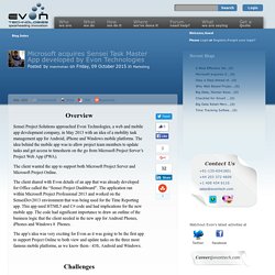 Microsoft acquires Sensei Task Master App developed by Evon Technologies