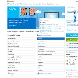 Microsoft Virtual Academy – Free IT Training, Online Learning of Microsoft Technologies