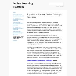 Top Microsoft Azure Online Training in Bangalore - Online Learning Platform