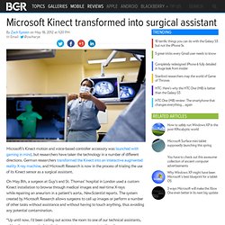 surgery, not gaming, could be Kinect's calling