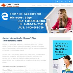 Microsoft edge support number