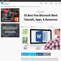 50 Best Free Microsoft Word Tutorials, Books & Resources