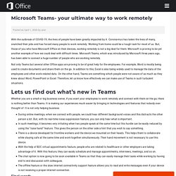Microsoft Teams- your ultimate way to work remotely
