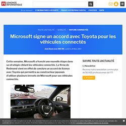 Microsoft signe un accord avec Toyota pour les véhicules connectés