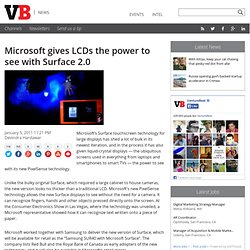 Microsoft gives LCDs the power to see with Surface 2.0