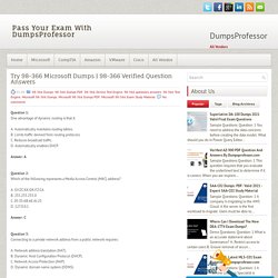 100% Free 98-366 Sample Questions