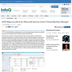 AWS Ships an add-in for Microsoft System Center Virtual Machine Manager