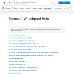 Microsoft Whiteboard Help
