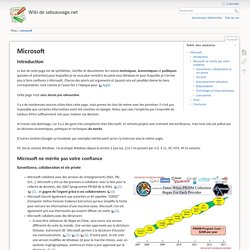 microsoft [Wiki de sebsauvage.net]