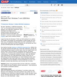 Microsoft-Tool: Windows 7 vom USB-Stick installieren - News