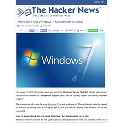 Microsoft Ends Windows 7 Mainstream Support - Hacker News