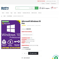 Microsoft Windows 10 Pro Price $49.99 buy at Cheap Price