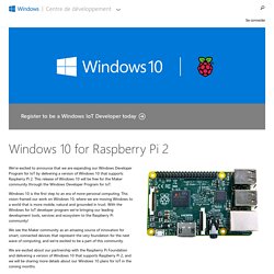 Microsoft Windows on Devices – Raspberry Pi 2