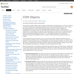 Windows 2000 Scripting Guide - COM Objects