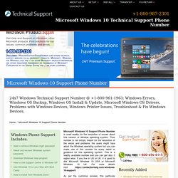 (800) 987-2301-Microsoft Windows 10 Support Phone Number