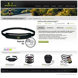 AirFlow Microstretch Belt™ - Breathable, comfortable, no-bounce waist belt for carrying gear, music and essentials on-the-go.