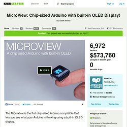 MicroView: Chip-sized Arduino with built-in OLED Display! by Geek Ammo