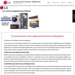 LG microwave oven repair and service in Bangalore