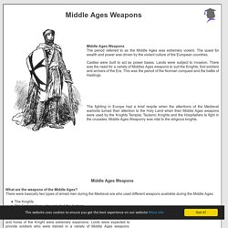 Middle Ages Weapons