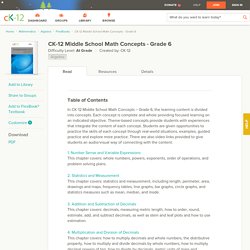 CK-12 Middle School Math Concepts - Grade 6