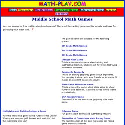 Middle School Math Games