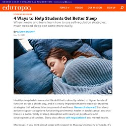 4 Ways to Help Middle and High School Students Get Better Sleep