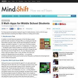 5 Math Apps for Middle School Students