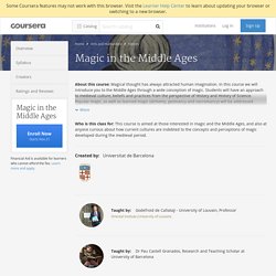 Magic in the Middle Ages - Universitat de Barcelona