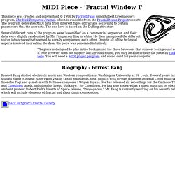 MIDI PIECE - 'Fractal Window I'
