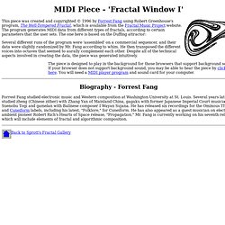 MIDI PIECE - 'Fractal Window I'