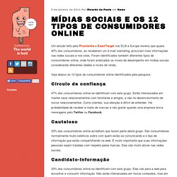 Mídias sociais e os 12 tipos de consumidores online