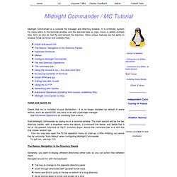 Midnight Commander / MC Tutorial