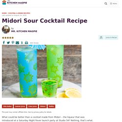 Midori Sour Cocktail Recipe