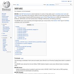 MIFARE - Wikipedia, the free encyclopedia - Waterfox