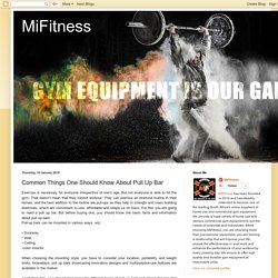 MiFitness: Common Things One Should Know About Pull Up Bar