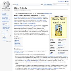 Might Is Right