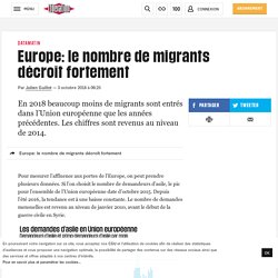 Europe: le nombre de migrants décroît fortement