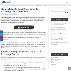 How to Migrate Email from Gmail to Exchange Online on Mac?