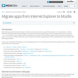 Migrate apps from Internet Explorer to Mozilla