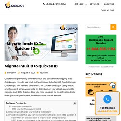 Migrate Intuit ID to Quicken ID