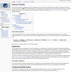 Migrate MySQL