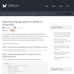 Migrating a Django app from MySQL to PostgreSQL