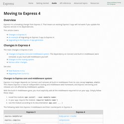Migrating to Express 4
