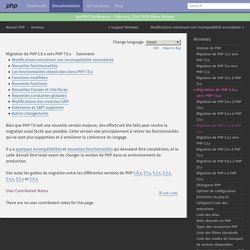 Migration de PHP 5.6.x vers PHP 7.0.x