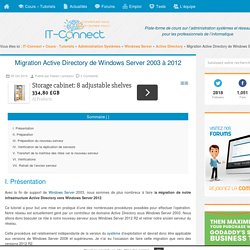 Migration Active Directory de Windows Server 2003 à 2012