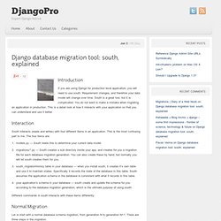 Django database migration tool: south, explained