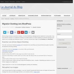 Migration Overblog vers Wordpress